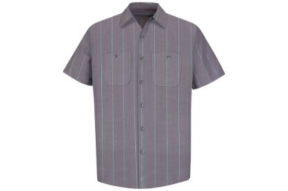 Picture of Red Kap Men's Short Sleeve Industrial Stripe Work Shirt