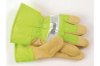 Picture of KINCO Hi-Vis Thermal Lined Green Grain Pigskin Palm with Safety Cuff Gloves
