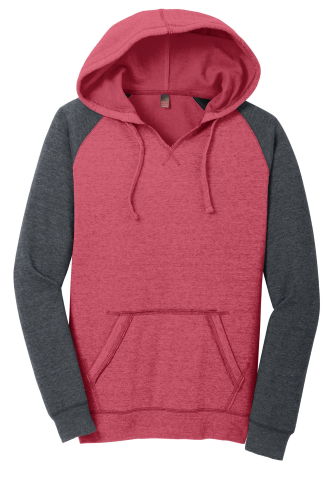 Picture of District Women's Lightweight Fleece Raglan Hoodie