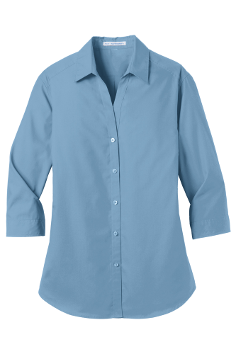 Picture of Port Authority Women's 3/4-Sleeve Carefree Poplin Shirt