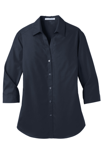 Picture of Port Authority Women's 3/4-Sleeve Carefree Poplin Shirt