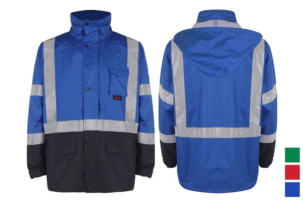 Picture of GSS Safety Premium Hooded Rain Jacket with Black Bottom