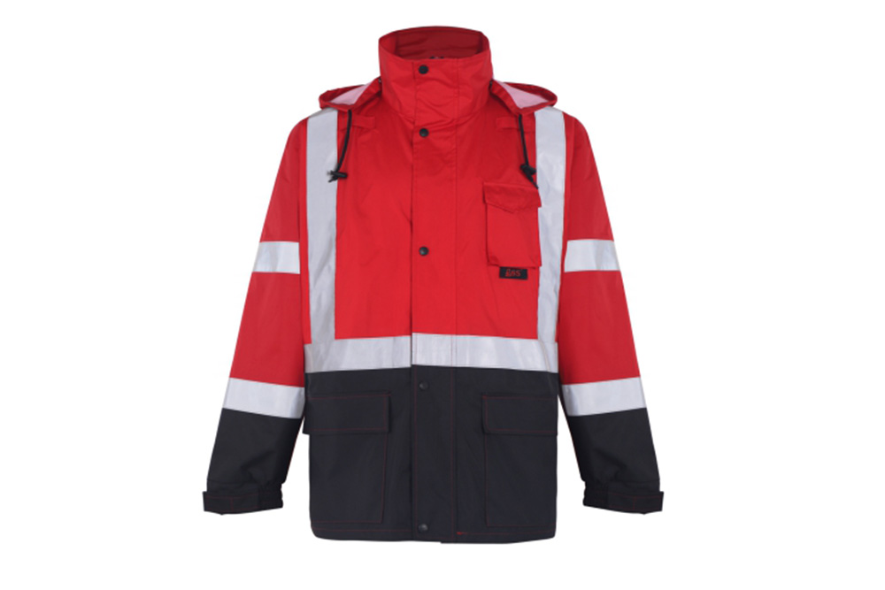 Picture of GSS Safety Premium Hooded Rain Jacket with Black Bottom