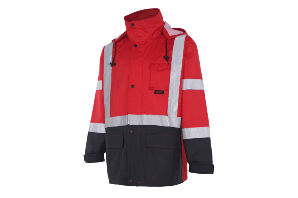 Picture of GSS Safety Premium Hooded Rain Jacket with Black Bottom
