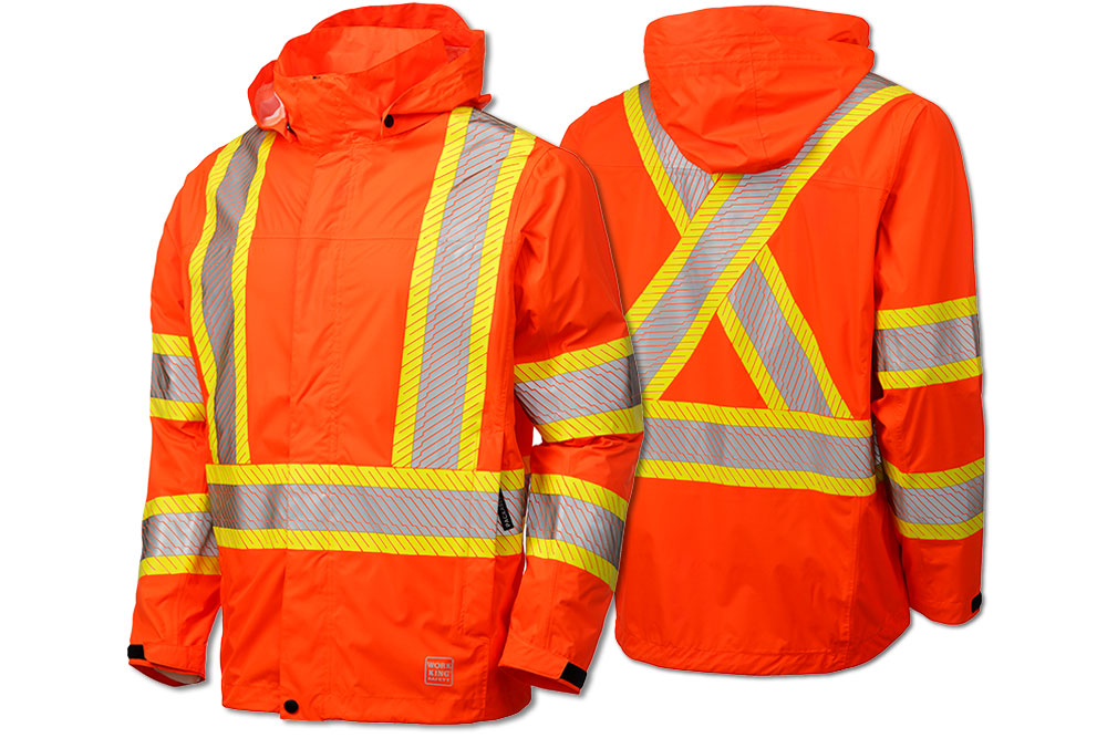 Picture of Tough Duck Safety Hi-Vis Packable Rain Jacket