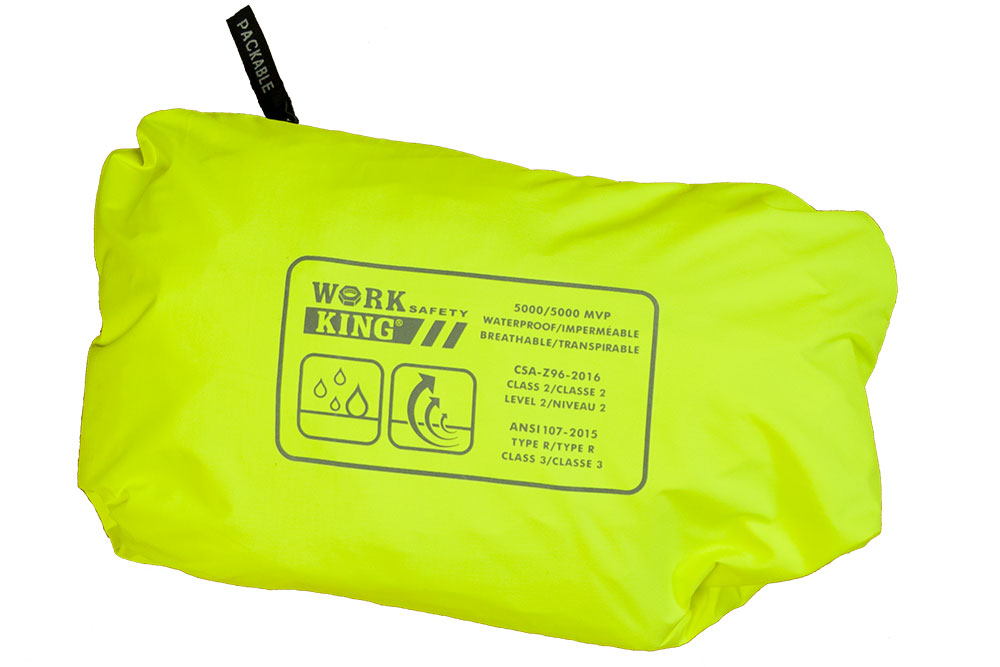 Picture of Tough Duck Safety Hi-Vis Packable Rain Jacket