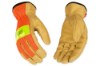 Picture of Kinco Hi-Vis Unlined Mesh Back Grain Pigskin Leather Driver Gloves Lime or
Orange