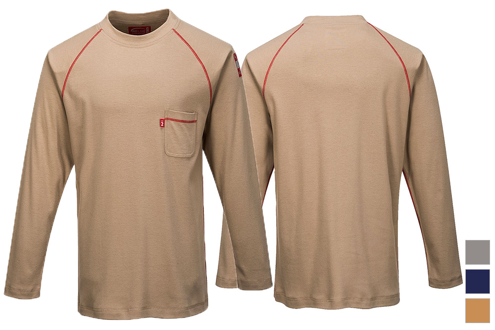 Picture of Portwest Bizflame FR Crew Neck Long Sleeve Shirt