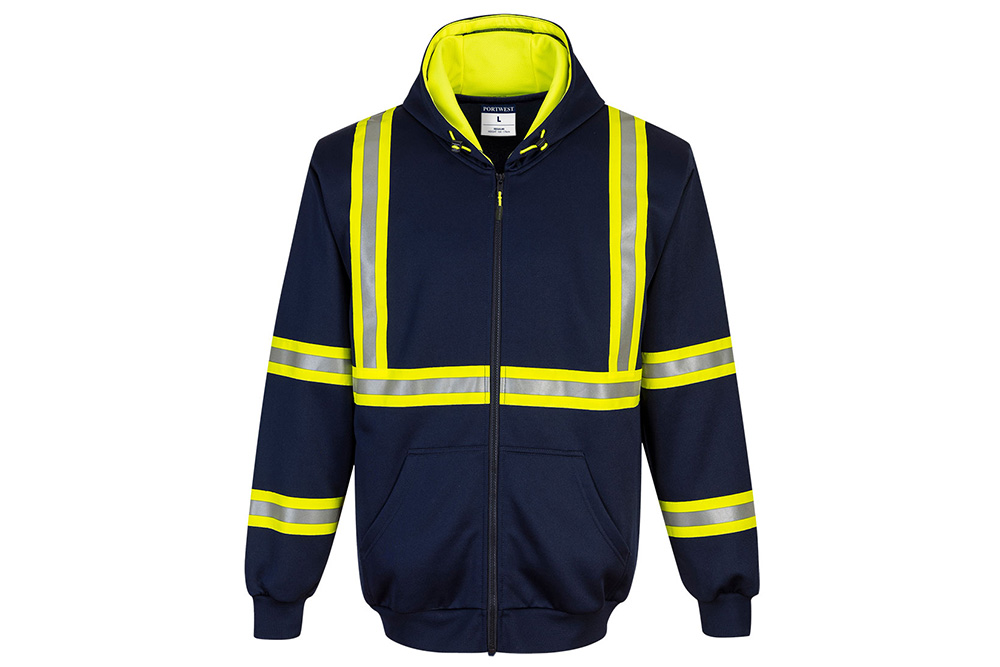 Picture of Portwest Iona Extra Enhanced Navy Zip-Up Sweatshirt