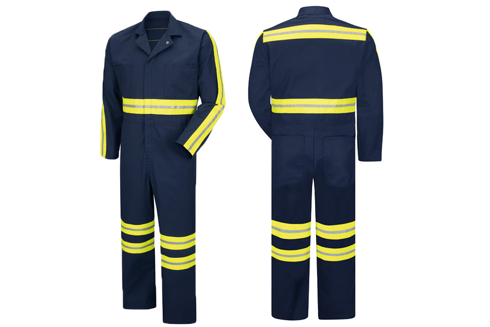 Picture of Red Kap Enhanced Visibility Action Back Navy Coveralls