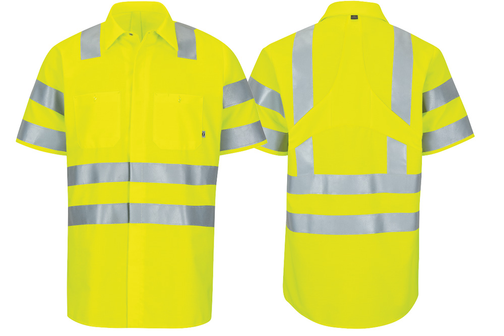 Picture of Red Kap Hi-Vis Short Sleeve Oilblok Class 3 Ripstop Work Shirt