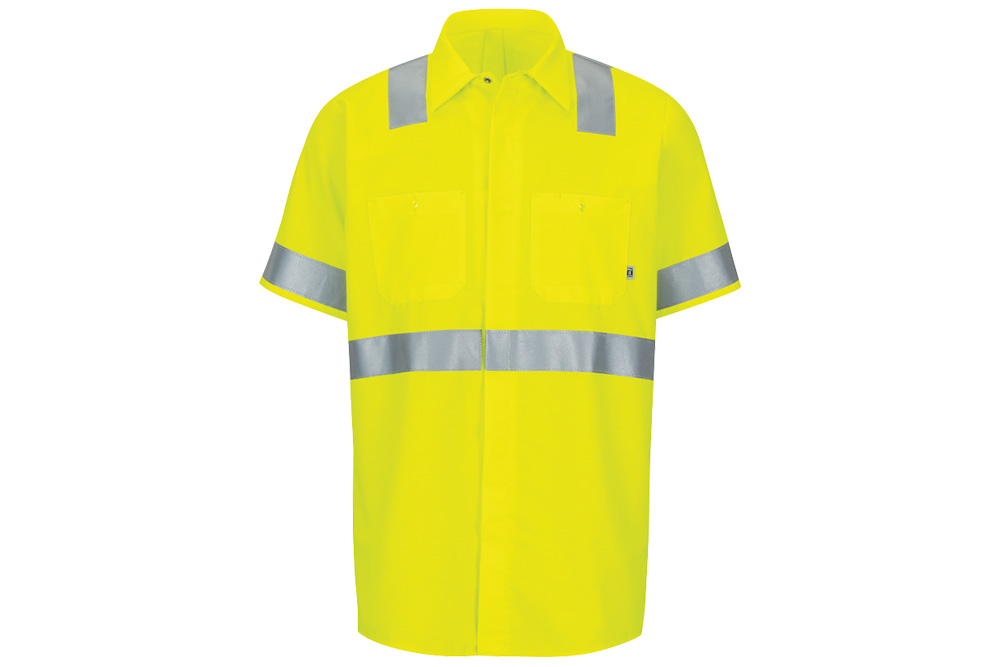 Picture of Red Kap Hi-Vis Short Sleeve Oilblok Class 3 Ripstop Work Shirt