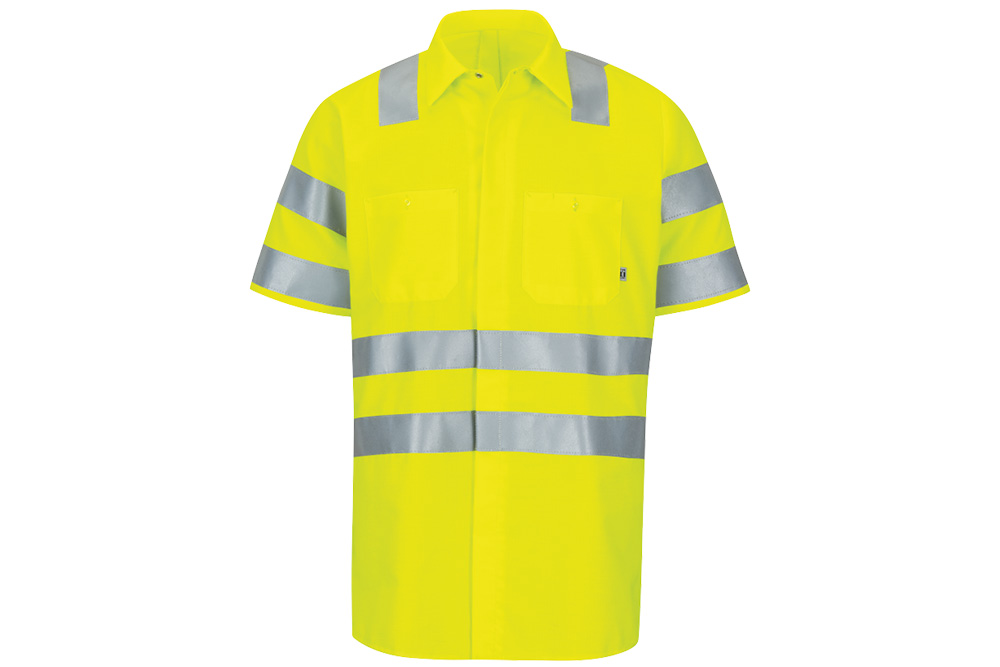 Picture of Red Kap Hi-Vis Short Sleeve Oilblok Class 3 Ripstop Work Shirt