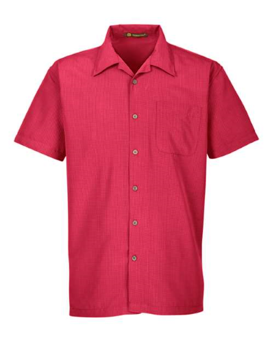 Picture of Harriton Men's Barbados Textured Camp Shirt