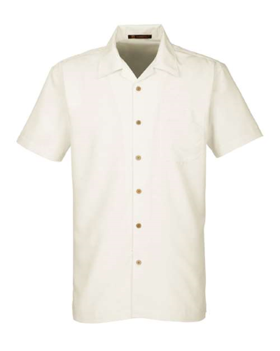 Picture of Harriton Men's Barbados Textured Camp Shirt