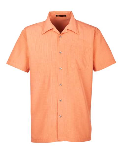 Picture of Harriton Men's Barbados Textured Camp Shirt