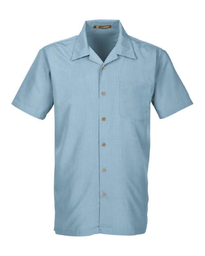 Picture of Harriton Men's Barbados Textured Camp Shirt