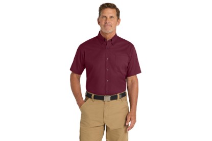 Picture of CornerStone Short Sleeve SuperPro Twill Shirt, Burgundy, L