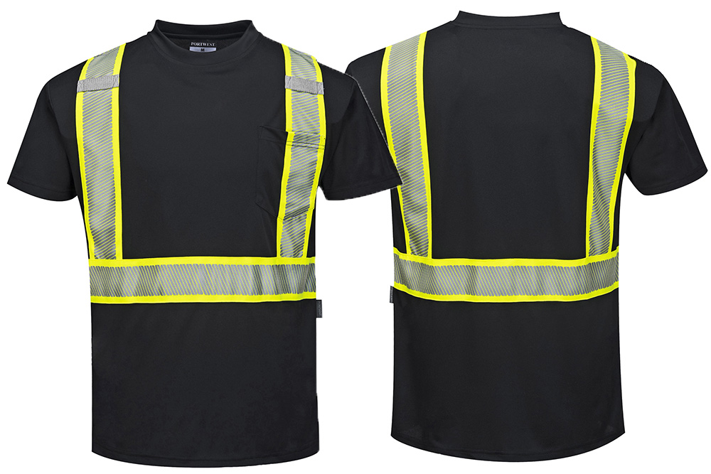 Picture of Portwest Iona Plus Black Short Sleeve T-Shirt